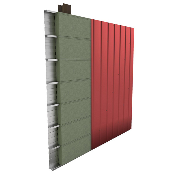 Panneau isolant en laine de verre pour bardage métallique - Cladursa 32 - R 4,10 m².K/W - 1,35 M x 0,50 M - ép. 132 MM