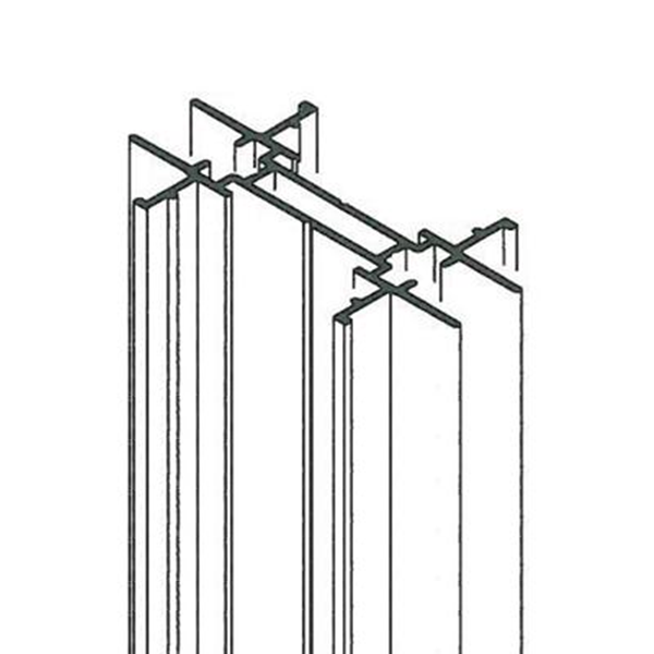 Montant intermédiaire KTY 00MON pour cloison intérieure - aluminium brut - longueur 2,50 M