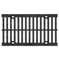 Grille caniveau fonte double fentes 85/18 mm D 400 pour caniveau BIRCOsir DN 150 - Longueur 500 mm