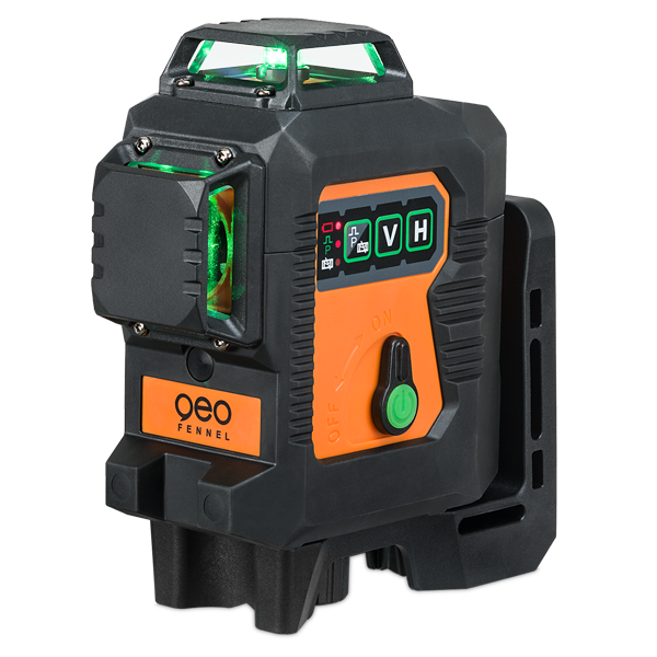Niveau laser vert multi-lignes 3 x 360° - Geo Fennel FLG 6X-Green - en sacoche avec batterie chargeur et support