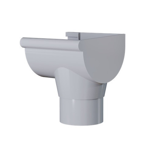 Naissance droite à coller MEP 25NDC pour gouttière GD25 et tuyau de descente de 80 mm - PVC Gris