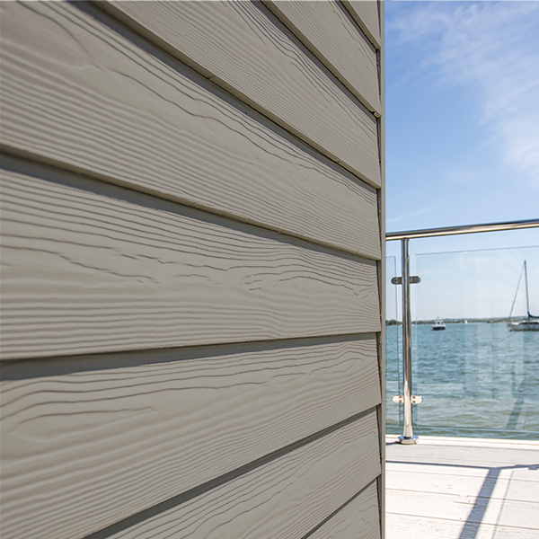 Bardage fibre ciment Cedral Lap finition relief - 190 mm x 10,00 mm - L. 3,60 m - Gris perle C52