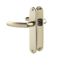 Ensemble poignée de porte à bec de cane Vachette Budget - champagne - entraxe fixation 165 mm - carré 7 mm