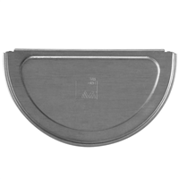Talon symétrique à gorge en zinc naturel VMZINC pour gouttière demi-ronde de développé 250 MM