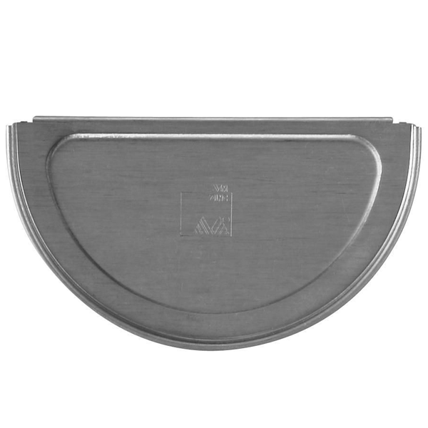 Talon symétrique à gorge en zinc naturel VMZINC pour gouttière demi-ronde de développé 250 MM