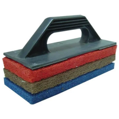 Taloche de carreleur Rubi pour nettoyage avec 3 abrasifs mixtes doux - moyen - fort