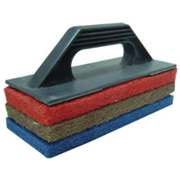 Taloche de carreleur Rubi pour nettoyage avec 3 abrasifs mixtes doux - moyen - fort