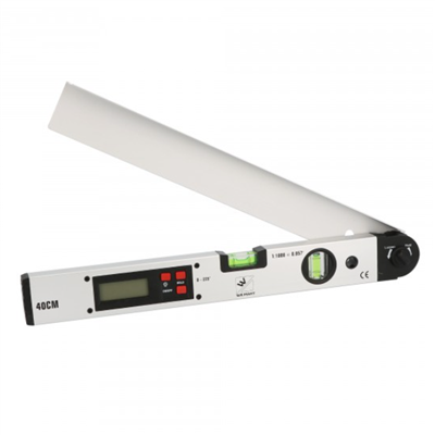 Mesureur d'angle digitale Wilmart - Ouverture 225° - Longueur 400 mm - Aluminium