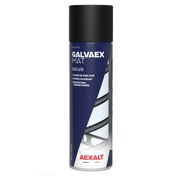Galvanisant à froid pour métaux - protection anticorrosion - Galvaex Mat Aexalt - Aérosol de 650 ml