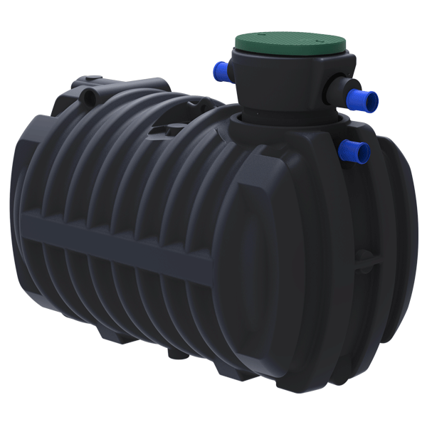 Cuve de récupération eau pluviale à enterrer en polyéthylène - collecte filtration stockage - Capacité 3,0 m³