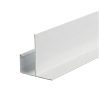 Profil de rive F en acier prélaqué blanc pour plafond suspendu - T15 / T24 - L. 3 m - Largeur 13,0 mm