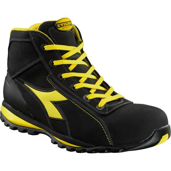 Chaussure haute Glove cuir lisse noir taille 35