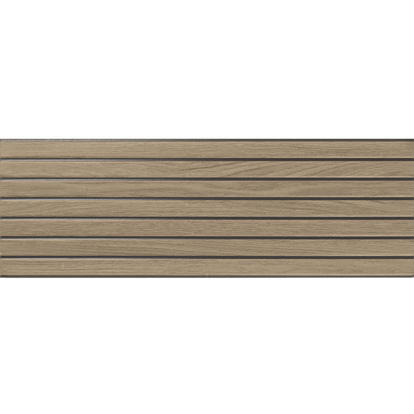 Faïence murale rectifiée effet bois rainuré Shoji - 30,0 CM x 90,0 CM - ép. 10,60 MM - coloris Black mat