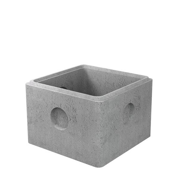 REGARD EAU PLUVIALE HAUSSE, 50X50 CM INTERIEUR, HAUTEUR 40 CM, AVEC EMBOITEMENT