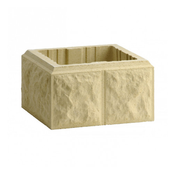 Élément de pilier bosselé en béton décoratif - Périgord - 30,0 CM x 30,0 CM x 17,0 CM