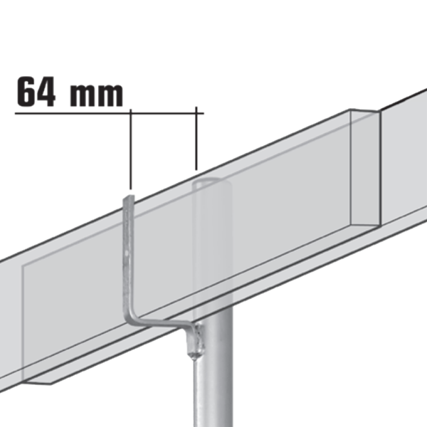 Pince dalle à planches Altrad Unimag acier zingué - Classe A - hauteur poteau 1 mètre