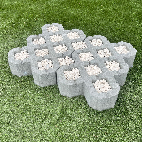 Pavé drainant en béton Obradrain pour zones carrossables ou piétonnes - 50 x 33 x 10 cm