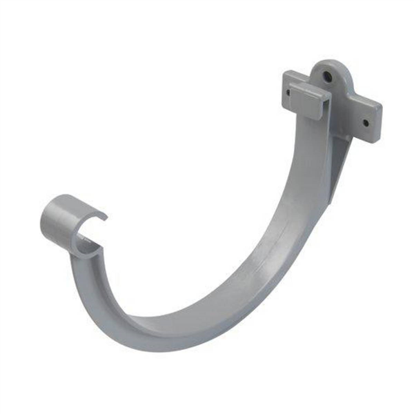 Crochet bandeau Nicoll pour gouttière demi-ronde - Développé de 33 cm - Largeur 200 mm - Techtan - Gris