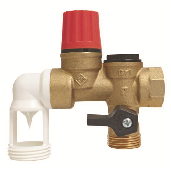 Groupe de Sécurité NF 3/4" à garde d'air coudé - Siège inox pour eau agressive