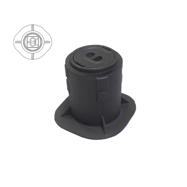 BOUCHE A CLE REHAUSSABLE CARRE BOUCHON FONTE ANTI-SUCCION