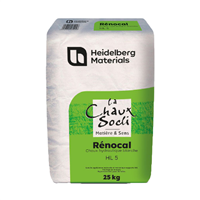 Chaux hydraulique blanche - enduits rejointoiements et montages - Renocal HL5 Calcia - Sac de 35 KG