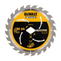 Lame de scie circulaire portative Dewalt DT40270-QZ - Diamètre 190 mm - Alésage losange - 24 dents