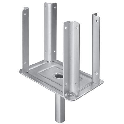 Fourche double pour étai Altrad en acier zingué - tube Ø 32 mm - Écartement 160 x 80 mm