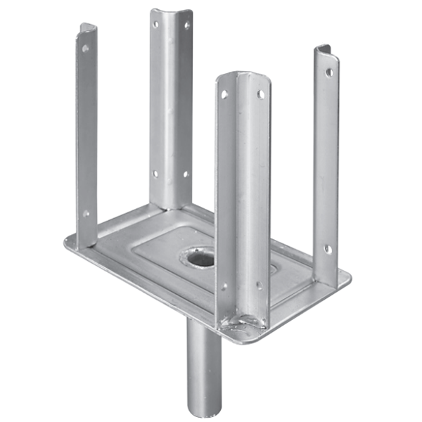 Fourche double pour étai Altrad en acier zingué - tube Ø 32 mm - Écartement 160 x 80 mm