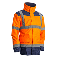 Parka haute-visibilité Kanata 4 en 1 Euro-Protection orange fluorescent - Taille 3XL