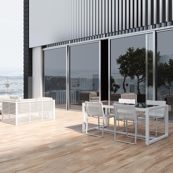 Carrelage antidérapant effet bois en grès cérame - STILWOOD - 15,0 CM x 90,0 CM - ép. 8,00 MM - Nature