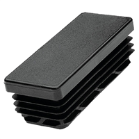 Embout rectangulaire entrant noir diamètre extérieur tube 35x20 mm - lot de 100