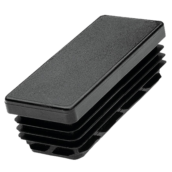 Embout rectangulaire entrant noir diamètre extérieur tube 35x20 mm - lot de 100