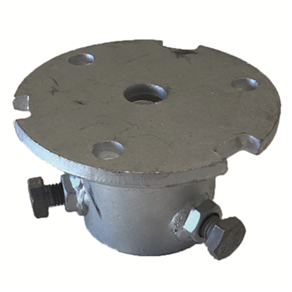 Connecteur chapeau TOP 60 pour tube diamètre 60 mm sur vis de fondation Weasyfix