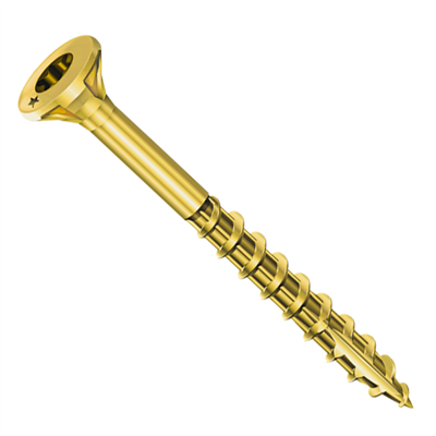 Vis bois et aggloméré tête fraisée Torx - Acier bichromaté - ⌀ 5,0 mm x 40,0 mm - Filetage Partiel - Boîte de 150