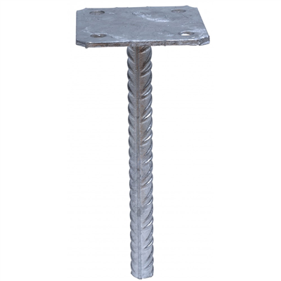Pied de poteau simple platine à sceller 100 x 100 mm
