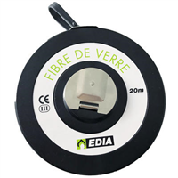 Décamètre à ruban en fibre de verre Edia 20 mètres x 16 mm Classe 3