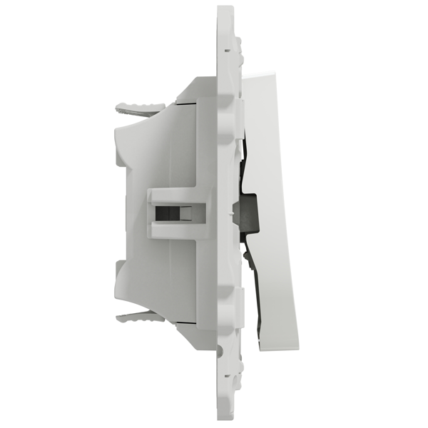 Interrupteur permutateur Schneider Odace à encastrer - avec support de fixation à visser - blanc - 10 A - 250 V