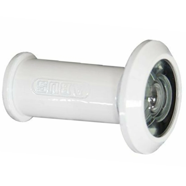 Judas optique Abus 2203 avec cache et 3 rallonges pour porte de 35 à 106 mm - Ø 14 mm - vue à 200° - blanc