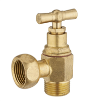 Robinet d'arrêt en équerre à clapet pour WC - Noyon et Thiebault - Mâle-Femelle 12 x 17 mm - Laiton