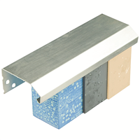 Profilé de couronnement en aluminium système PARISO Parex - IPCA140 - L. 2,5 M