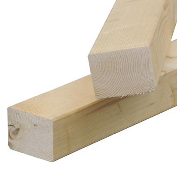 Chevron en Sapin de France Traité Classe 2 incolore - 63,00 MM x 75 MM - Longueur 6,00 M