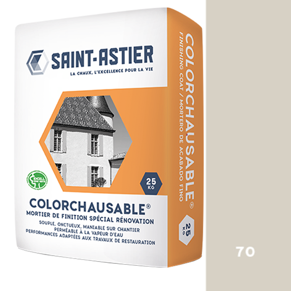Mortier de finition spécial rénovation Colorchausable Saint-Astier - Teinte 70 - sac de 25,0 KG