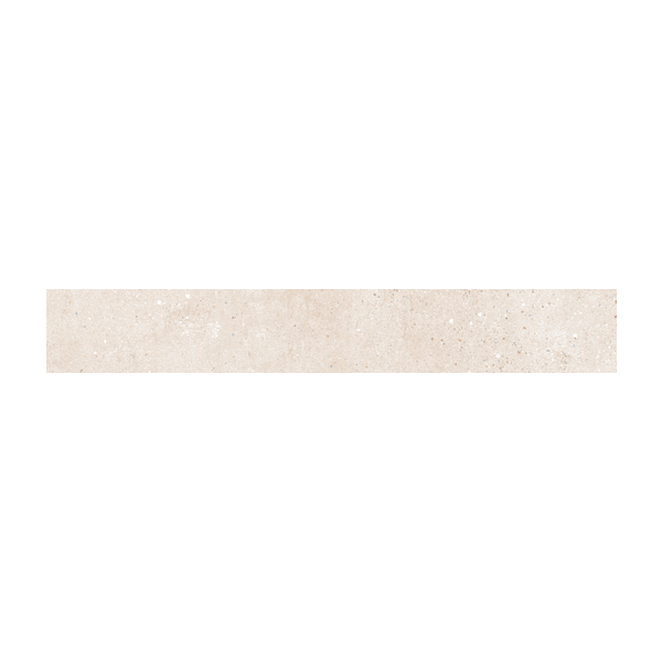Plinthe de carrelage intérieur en grès cérame effet béton Amira - 45,0 CM x 7,2 CM - Beige mat