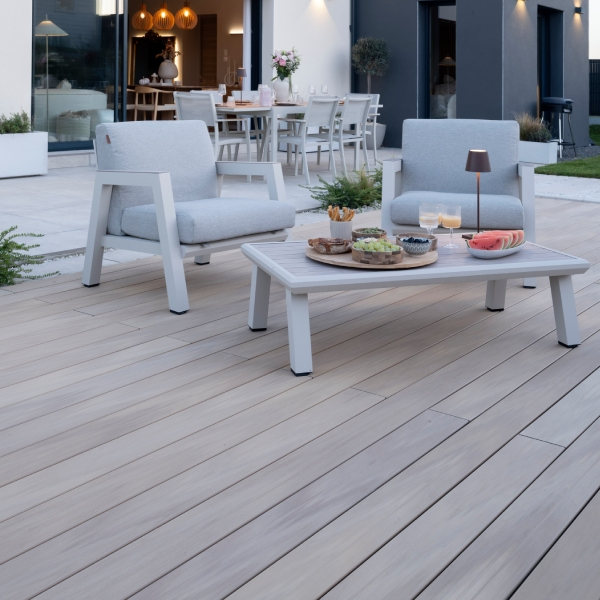 Lame de terrasse en bois composite Atmosphère - Chêne clair - 138 x 23 mm - Longueur 4 m - Silvadec