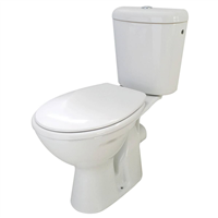 Pack WC au sol standard normé NF - Double commande 3/6 litres - Abattant double
