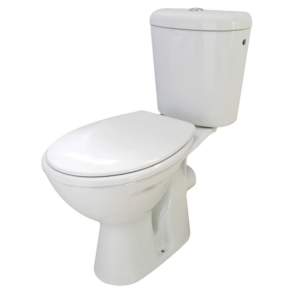 Pack WC au sol standard normé NF - Double commande 3/6 litres - Abattant double