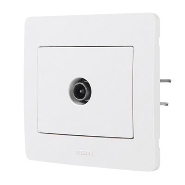 Prise encastrable TV gamme Diam 2 blanc Debflex