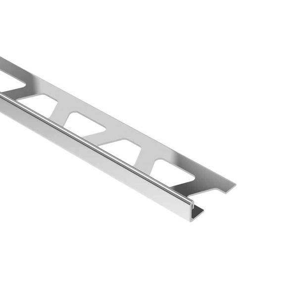 Baguette finition carrelage - protection et décoration des chants - Schlüter Schiene - Acier inoxydable V2A - Haut. 10,0 MM x Long. 2,50 M