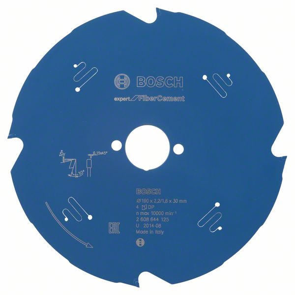 Lame scie circulaire Bosch Expert fibrociment 190 x 30 x 2,2 mm 4 dents