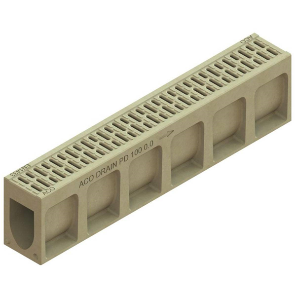 ACO MONOBLOCK URBAIN P200V - D400 COULEUR NATURELLE - BETON POLYMERE